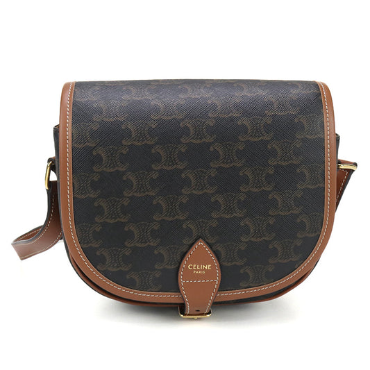 CELINE Medium Falco Bag Triomphe canvas CE96272 Shoulder bag / Medium Falco Bag / leather Women