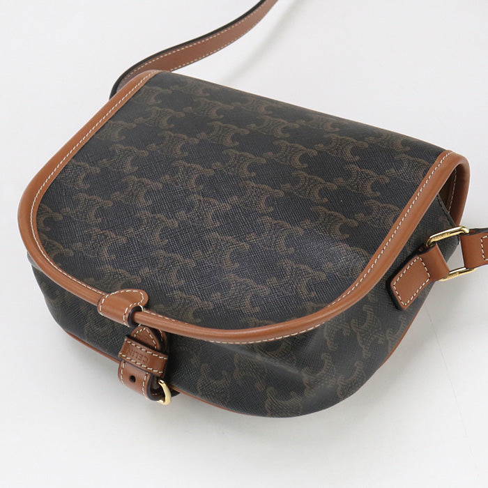 CELINE Medium Falco Bag Triomphe canvas CE96272 Shoulder bag / Medium Falco Bag / leather Women