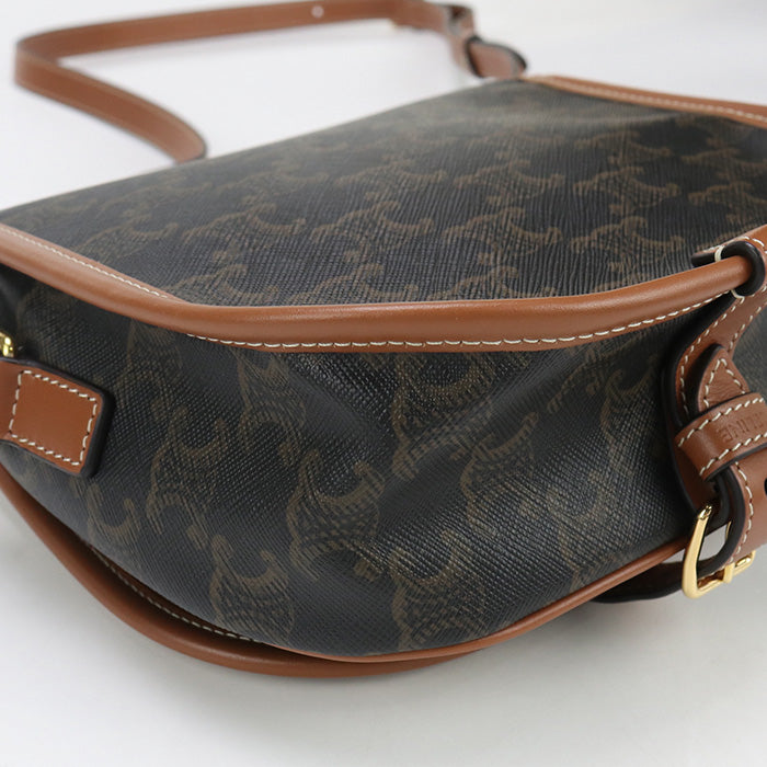 CELINE Medium Falco Bag Triomphe canvas CE96272 Shoulder bag / Medium Falco Bag / leather Women