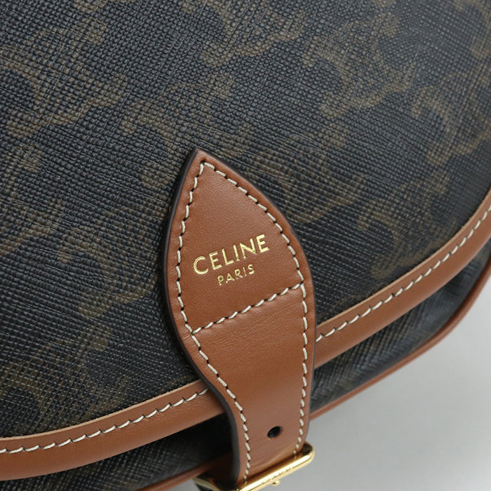 CELINE Medium Falco Bag Triomphe canvas CE96272 Shoulder bag / Medium Falco Bag / leather Women