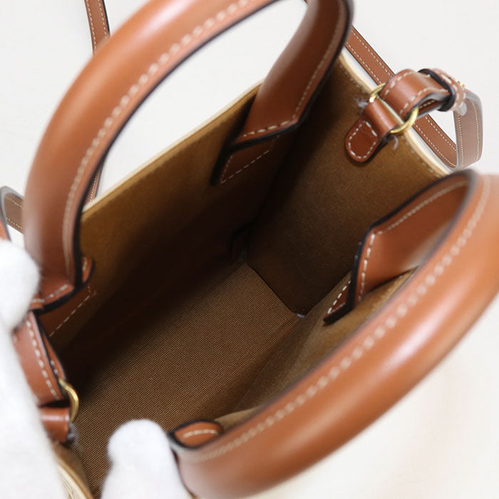 CELINE Mini Vertical Hippo 2WAY Triomphe canvas 19437 2BZK Handbag PVC / leather Women