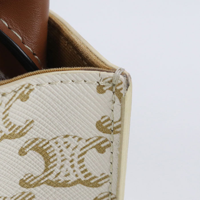 CELINE Mini Vertical Hippo 2WAY Triomphe canvas 19437 2BZK Handbag PVC / leather Women