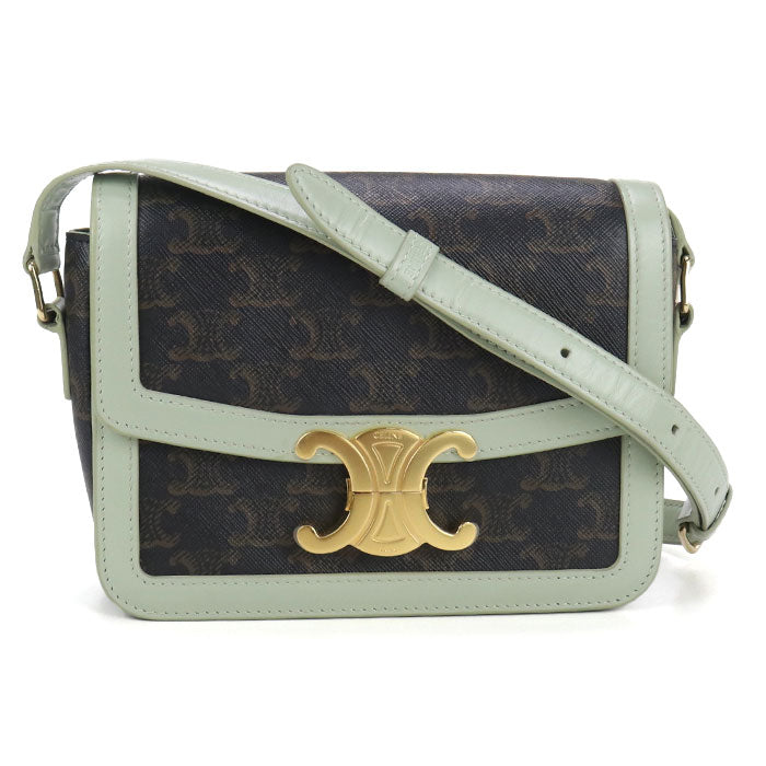 CELINE Triomphe canvas Diagonal shoulder bag PVC / leather Women