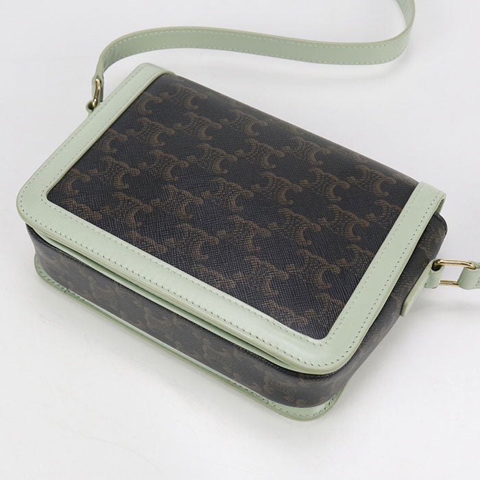 CELINE Triomphe canvas Diagonal shoulder bag PVC / leather Women