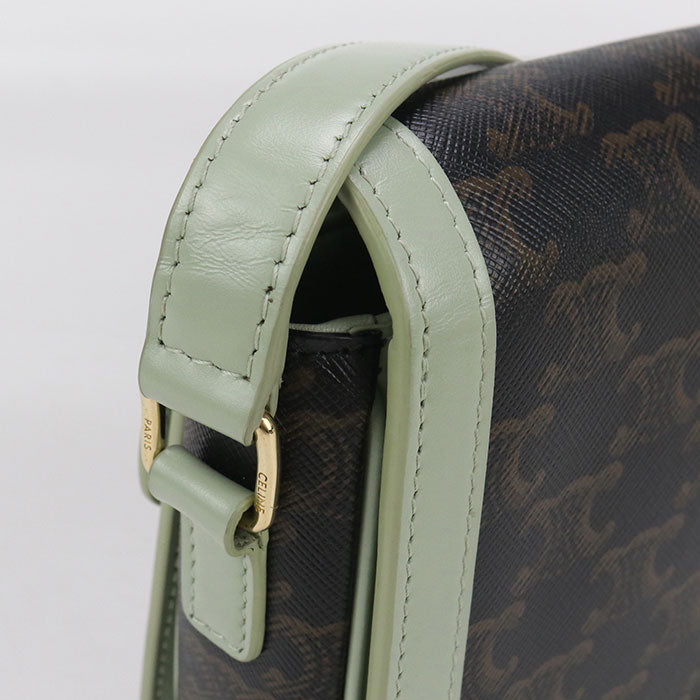 CELINE Triomphe canvas Diagonal shoulder bag PVC / leather Women
