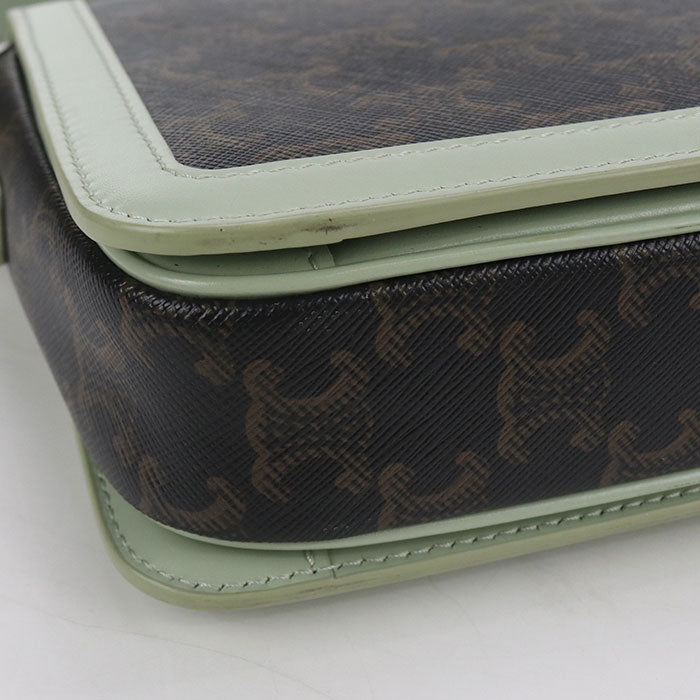 CELINE Triomphe canvas Diagonal shoulder bag PVC / leather Women