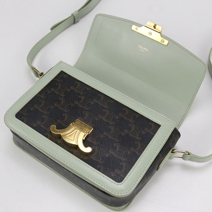 CELINE Triomphe canvas Diagonal shoulder bag PVC / leather Women