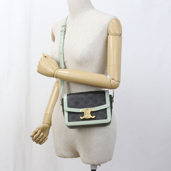 CELINE Triomphe canvas Diagonal shoulder bag PVC / leather Women
