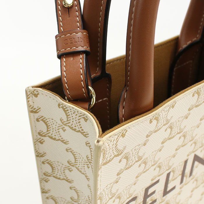 CELINE Mini vertical hippopotamus Triomphe canvas 19437 2BZK 01BC Handbag PVC Women