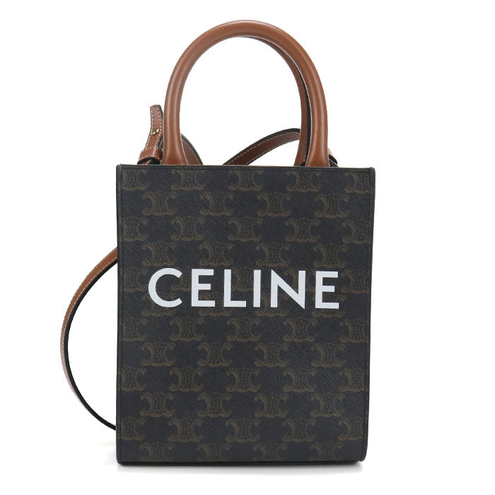 CELINE Mini vertical hippopotamus Triomphe canvas 194372BZK.04LU Tote bag PVC Women