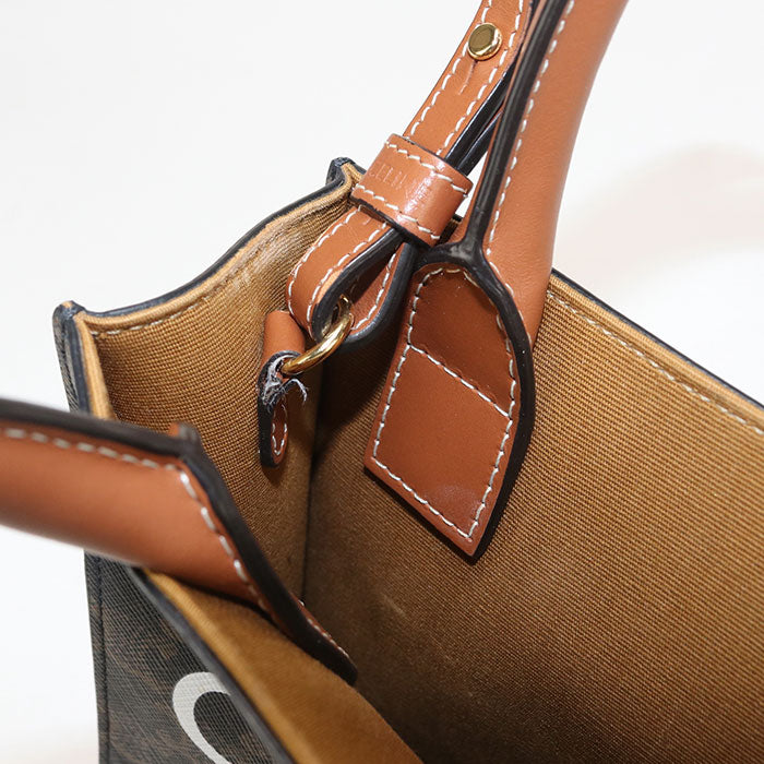 CELINE Mini vertical hippopotamus Triomphe canvas 194372BZK.04LU Tote bag PVC Women
