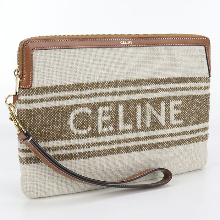 CELINE Small pouch with strap 10J502FAI Clutch bag / Jacquard Women