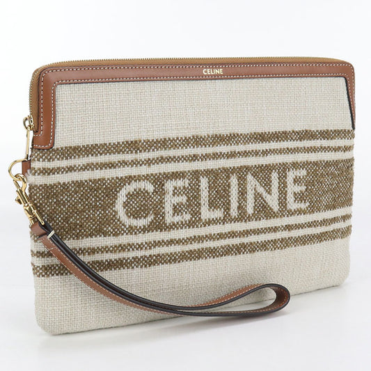 CELINE Small pouch with strap 10J502FAI Clutch bag / Jacquard Women