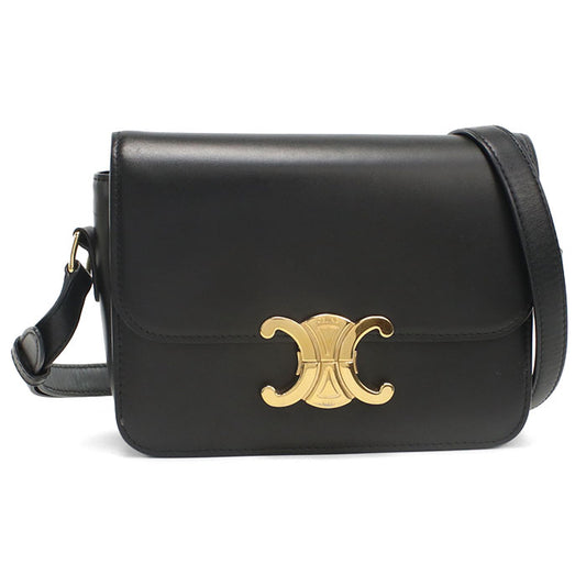 CELINE Triomphe Diagonal shoulder bag leather Women