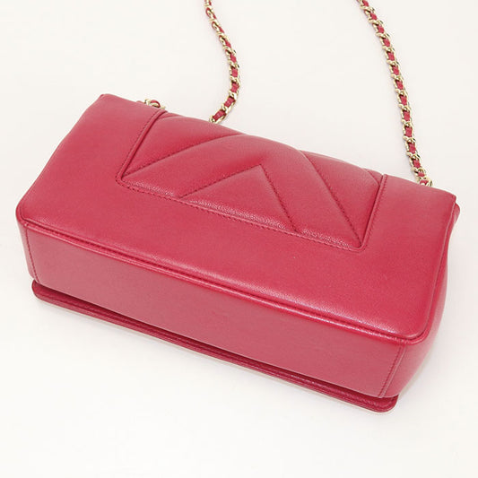 CHANEL Chain 2WAY Chevron Diagonal Shoulder bag leather 24958185 Women