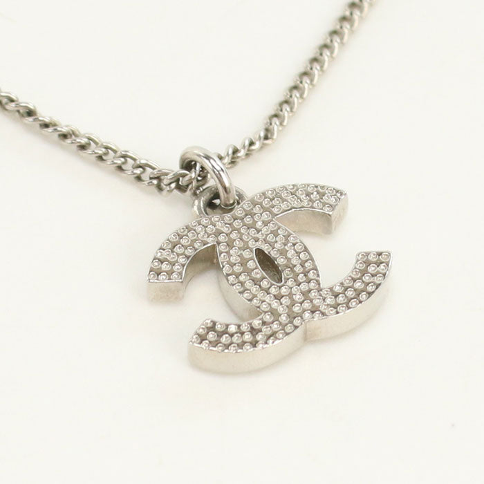 CHANEL Rhinestone COCO Mark Necklace metal Women
