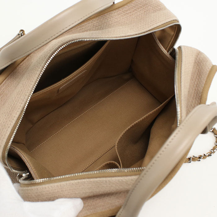 CHANEL Bowling bag 2WAY Deauville Handbag canvas 20850403 Women