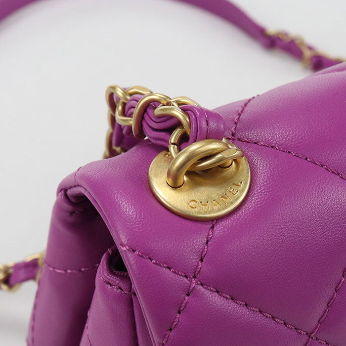 CHANEL Chain Matrasse Diagonal Shoulder bag lambskin AENXKUJ4 Women