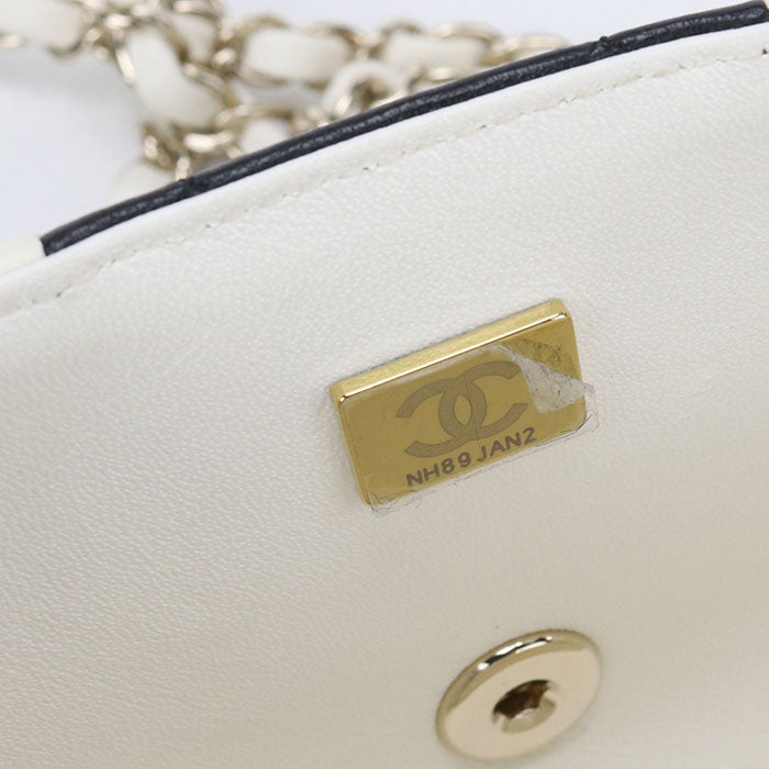 CHANEL Chain Matrasse Diagonal Shoulder bag lambskin NH89JAN2 Women