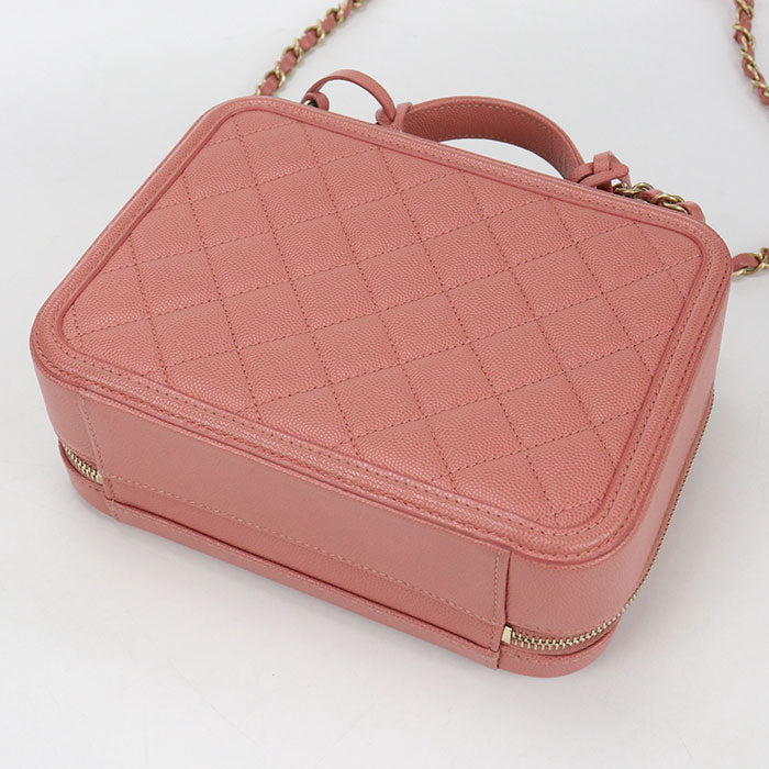 CHANEL 2-way vanity bag CC filigree Shoulder bag / caviar 28418574 Women