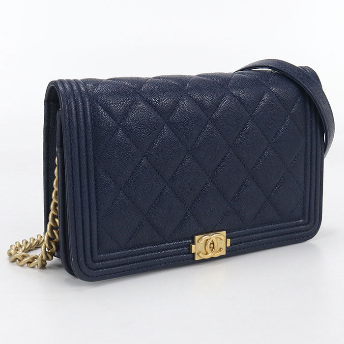 CHANEL Boy chanel Chain wallet / caviar 26963183 Women