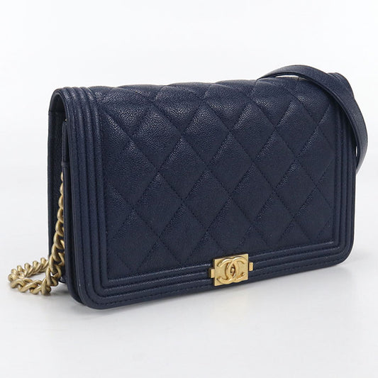 CHANEL Boy chanel Chain wallet / caviar 26963183 Women