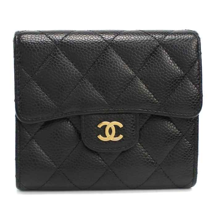 CHANEL Small flap wallet Matrasse 26920077 Three fold wallet / caviar Women