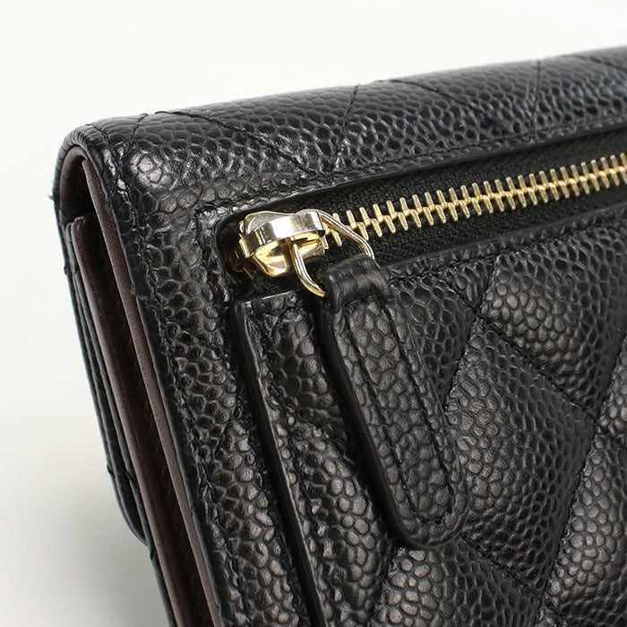 CHANEL Small flap wallet Matrasse 26920077 Three fold wallet / caviar Women
