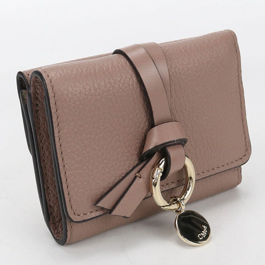Chloe Mini Trifold Wallet Alphabet Three fold wallet Calfskin Women's