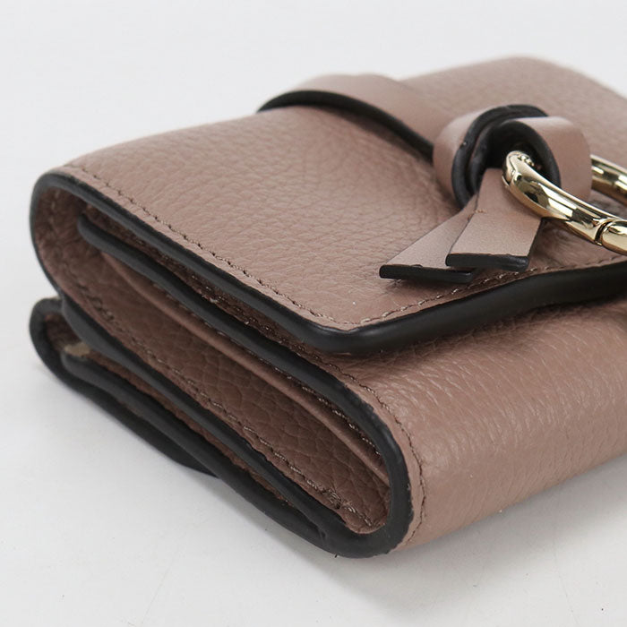 Chloe Mini Trifold Wallet Alphabet Three fold wallet Calfskin Women's