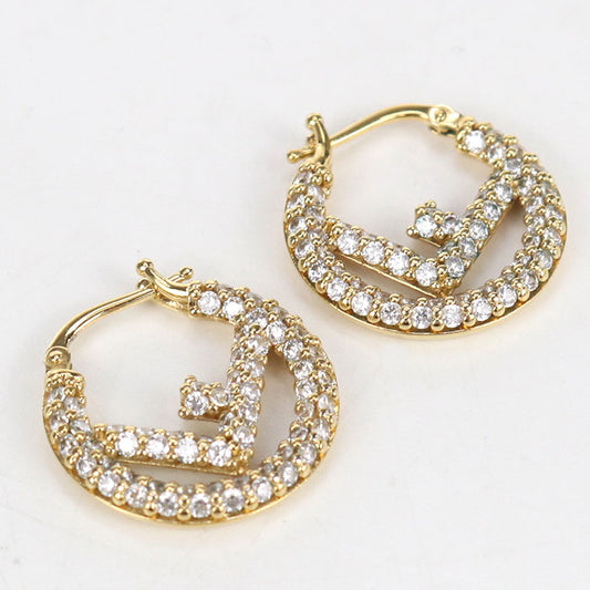 FENDI F is Fendi Pierce metal Women