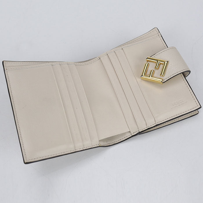 FENDI FF Diamond 8M0386 Bifold Wallet Calfskin Women