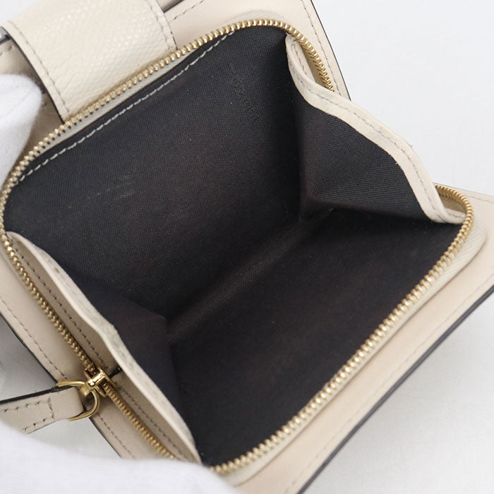 FENDI FF Diamond 8M0386 Bifold Wallet Calfskin Women