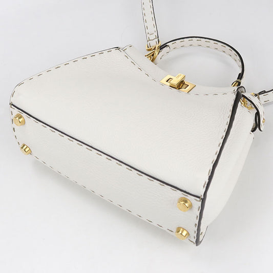 FENDI 2WAY Peekaboo 8BN244 Handbag Calfskin Women's