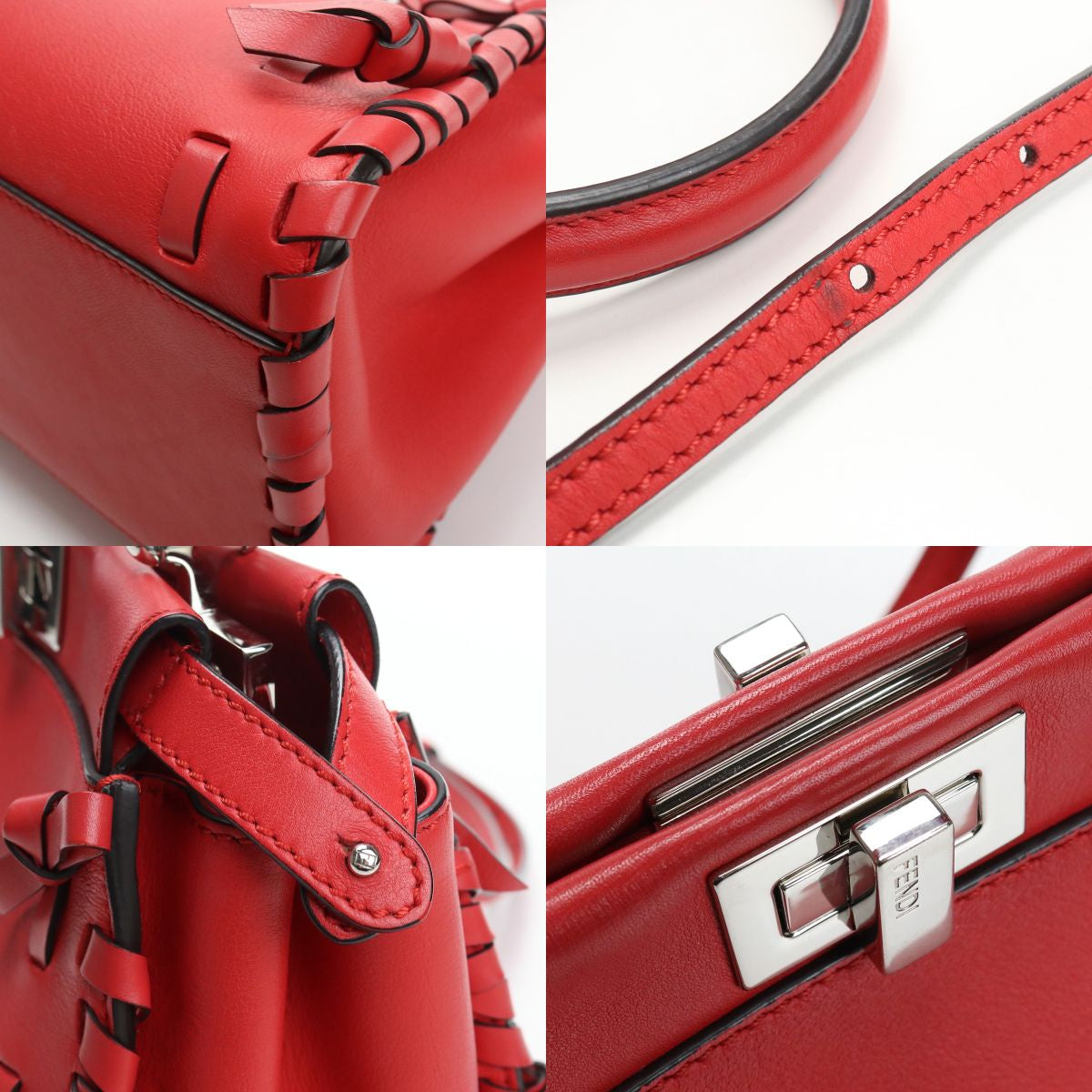 FENDI Peek-a-boo mini 8BN244 A312 R0Y77 Handbag leather Women