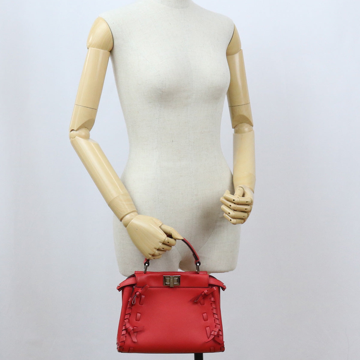 FENDI Peek-a-boo mini 8BN244 A312 R0Y77 Handbag leather Women