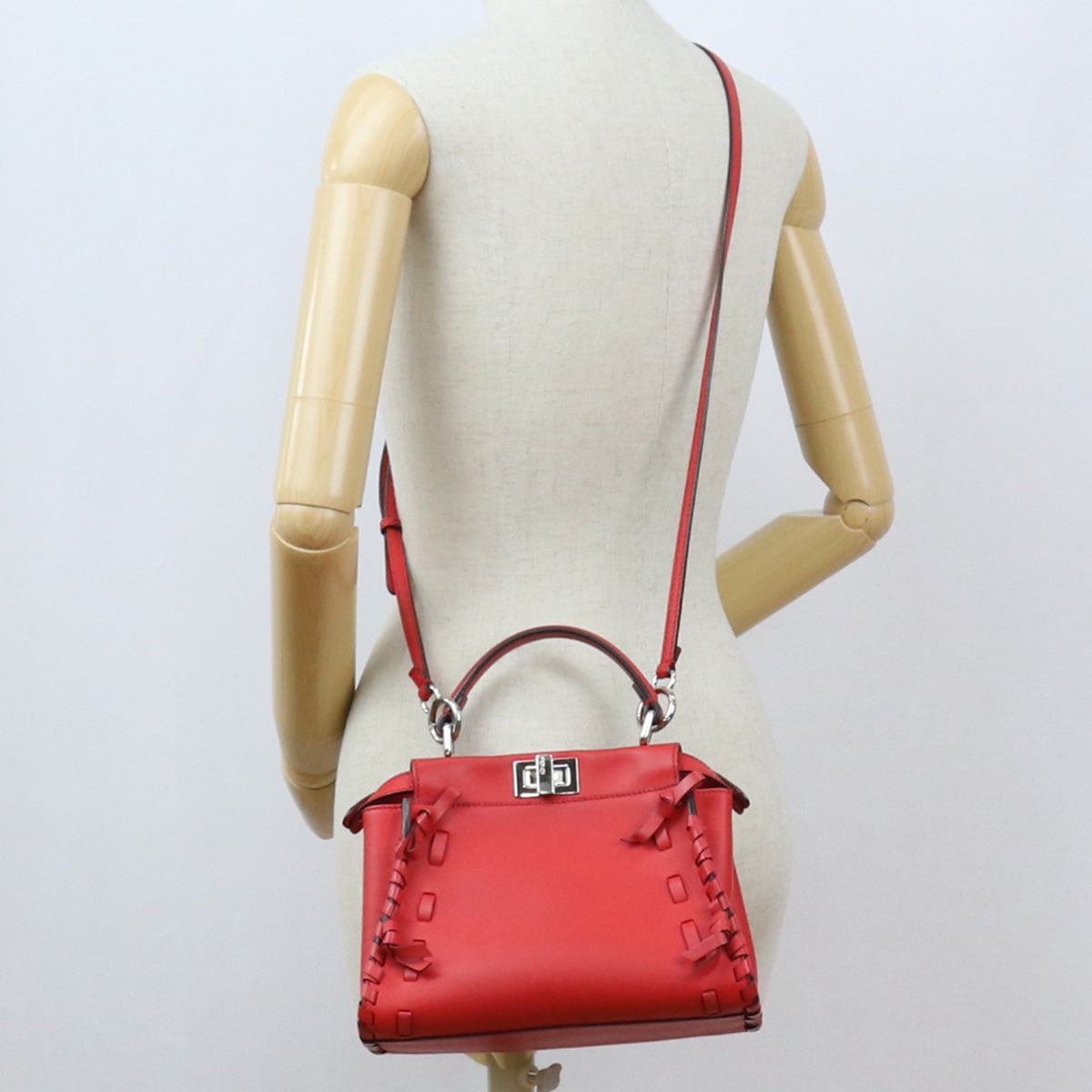 FENDI Peek-a-boo mini 8BN244 A312 R0Y77 Handbag leather Women