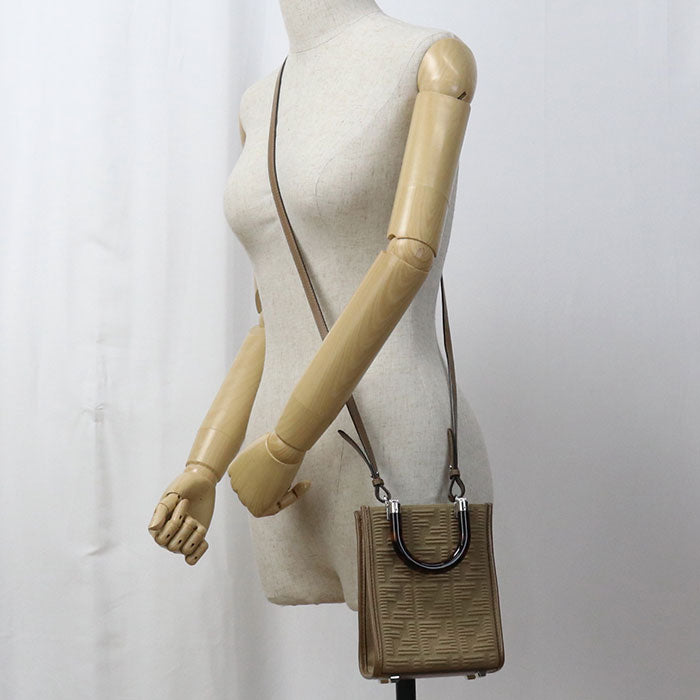 FENDI sunshine shopper mini FE90594 Tote bag cotton / sunshine shopper mini Women