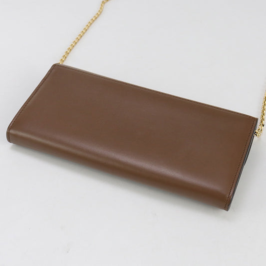 FENDI FF Diamond FE96325 Chain wallet leather / Purse with Chain Women
