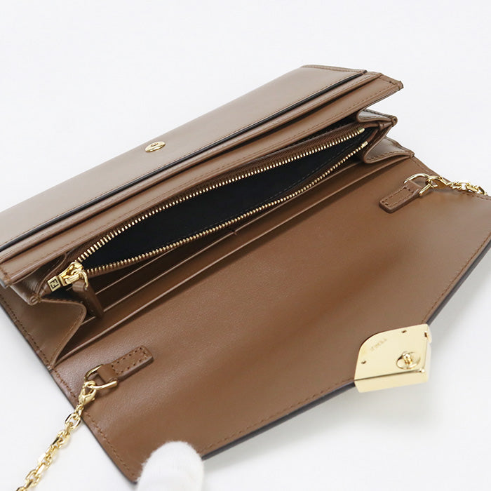 FENDI FF Diamond FE96325 Chain wallet leather / Purse with Chain Women