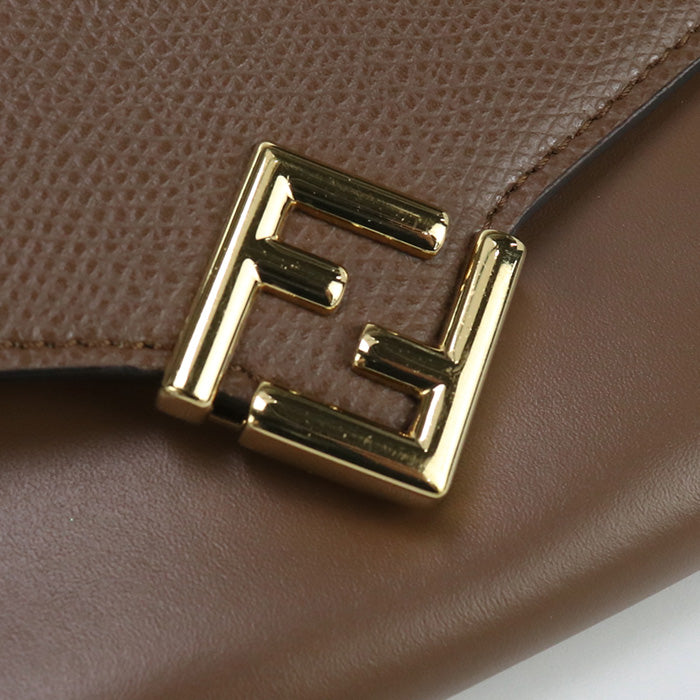 FENDI FF Diamond FE96325 Chain wallet leather / Purse with Chain Women