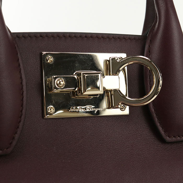 FERRAGAMO 2WAY handbag Gancini 21 H264 Handbag Calfskin Women