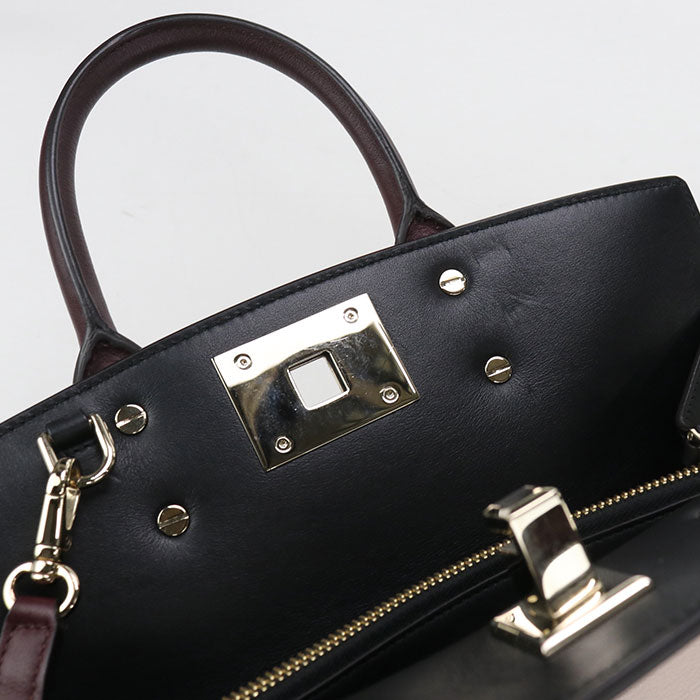 FERRAGAMO 2WAY handbag Gancini 21 H264 Handbag Calfskin Women