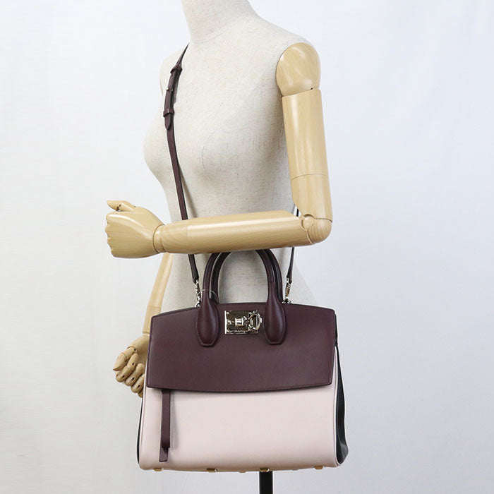 FERRAGAMO 2WAY handbag Gancini 21 H264 Handbag Calfskin Women
