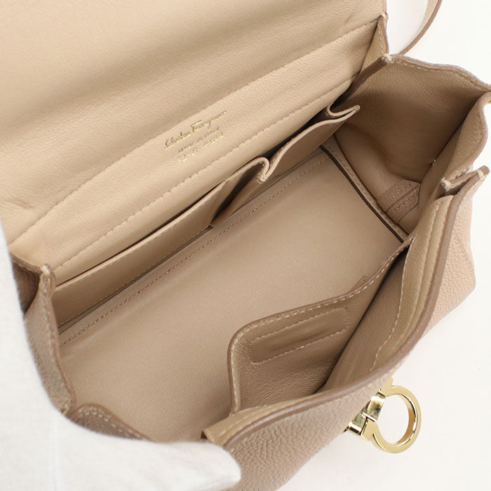 FERRAGAMO 2WAY handbag Gancini 21 F628 Handbag Calfskin Women