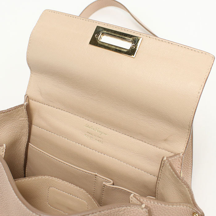 FERRAGAMO 2WAY handbag Gancini 21 F628 Handbag Calfskin Women