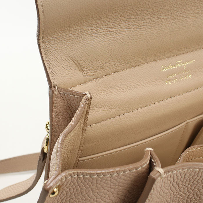 FERRAGAMO 2WAY handbag Gancini 21 F628 Handbag Calfskin Women