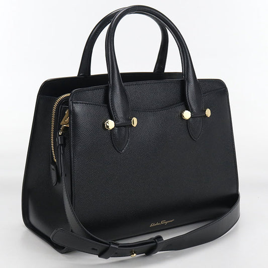 FERRAGAMO 2WAY 21 G925 Handbag Calfskin Women's