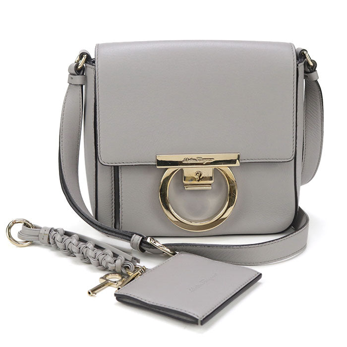 FERRAGAMO Gancini 21 H004 Diagonal shoulder bag leather Women