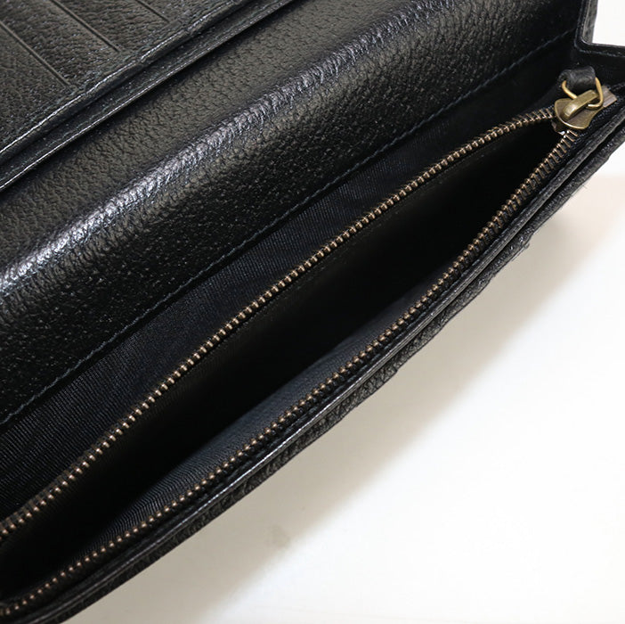 GUCCI Long wallet Double G GU88947 Long wallet with double fold coin purse leather / Long wallet Men